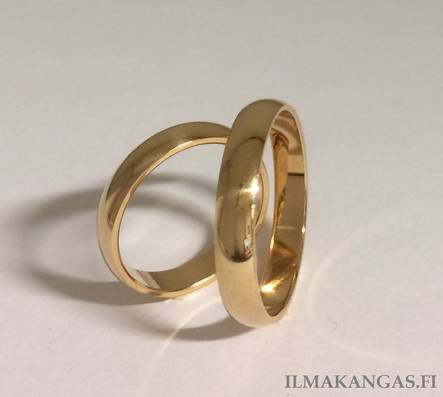 Keltakultainen kihlasormus 4mm - Kihlasormukset - KK4150 - 1