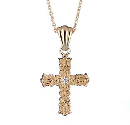 LUMOAVA Metsäkukkia risti, 14K. - Lumoava kaulakorut ja riipukset - L70230200000 - 1