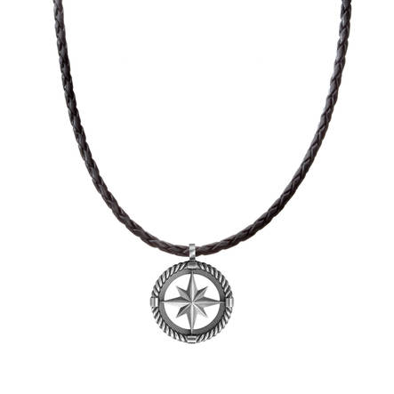 Lumoava Toivo hopeinen kaulakoru nahkanauhassa L56210100860 - Lumoava kaulakorut ja riipukset - L56210100860 - 1