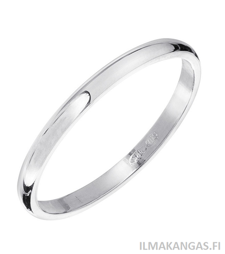 Valkokultainen kihlasormus 2mm - Kihlasormukset - VK2150 - 1