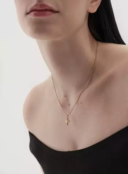 Kalevala Pikkuristi hela 5153 14k kultaa 1851350 - Kalevala ristit - 1851350 - 2