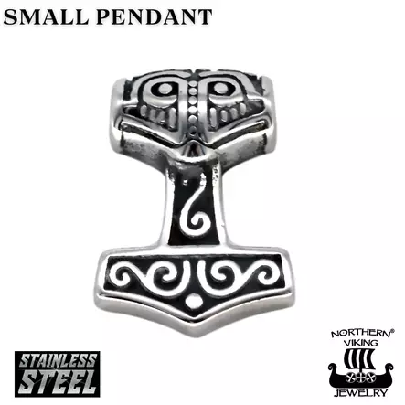Northern Viking Jewelry "Pieni Thorin Vasara" teräs riipus NVJRS141 - Miesten kaulakorut - NVJRS141 - 1