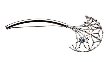 Kalevala Naisen Ääni 6767 hopeinen solki topaasilla 2167670TO - Kalevala soljet - 2167670TO - 1